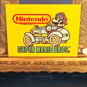 Nintendo Super Mario Bros. Sticker Trading Card Retro 1989 MINT collector Gaming